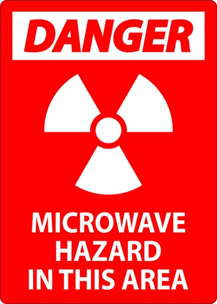 Tehlike Şareti Mikrodalga Tehlike Alanı — Stok Vektör