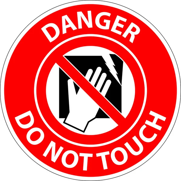 Danger Machine Zeichen Zerbrechliche Ausrüstung Nicht Berühren — Stockvektor