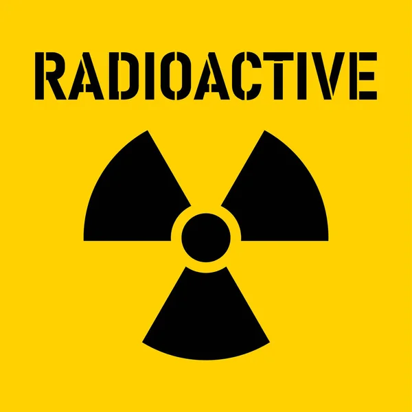 Sinal Segurança Radioactive Fundo Branco — Vetor de Stock
