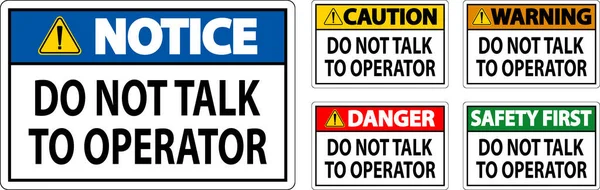 Caution Sign Talk Operator — Stock Vector