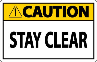 Tehlike İşareti Beyaz Arkaplanda Temiz Kalın