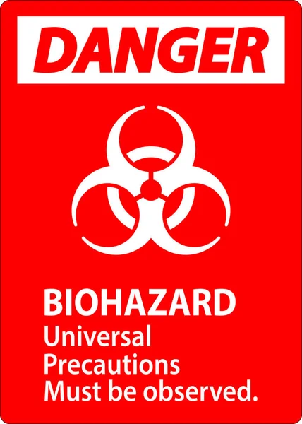Biológiai Veszélyesség Címke Biológiai Veszélyesség Általános Óvintézkedések Kell Tartani — Stock Vector