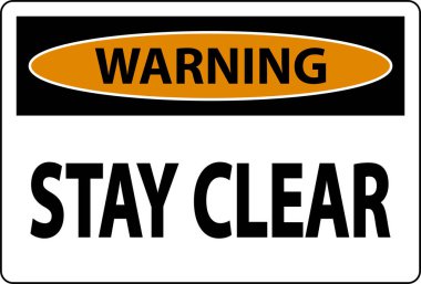 Uyarı İşareti Beyaz Arkaplanda Temiz Kalın