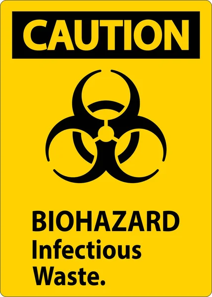 생물학적 위험성 전염병 폐기물 — 스톡 벡터