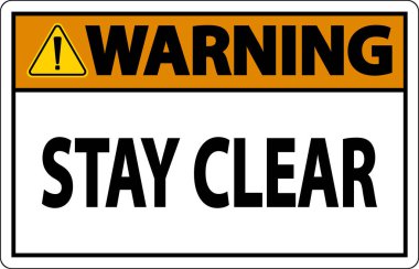 Uyarı İşareti Beyaz Arkaplanda Temiz Kalın