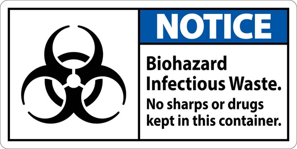 Зверніть Увагу Етикетку Біогазових Інфекційних Відходів Ніяких Шкідливих Речовин Або — стоковий вектор