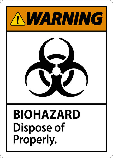 Biohazard Warning Label Biohazard Dispose Of Properly