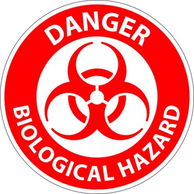 Tehlike Etiketi Beyaz Arkaplanda Biyolojik Tehlike