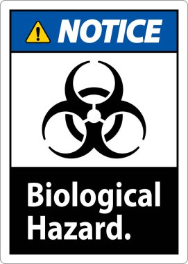 Beyaz Arkaplanda Biyolojik Tehlike Bildir