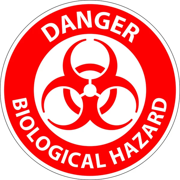 Tehlike Etiketi Beyaz Arkaplanda Biyolojik Tehlike