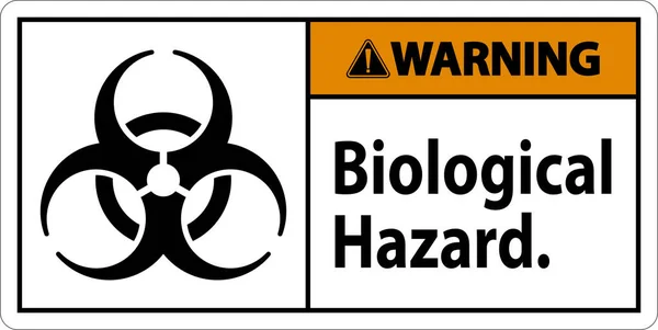 Beyaz Arkaplanda Biyolojik Tehlike Uyarı — Stok Vektör