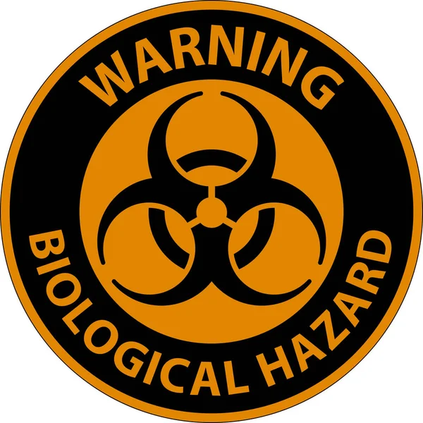 Beyaz Arkaplanda Biyolojik Tehlike Uyarı — Stok Vektör