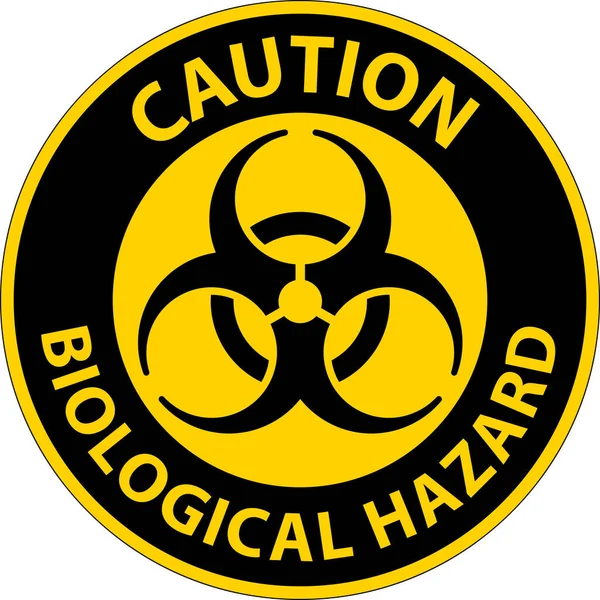 Figyelmeztető Címke Biológiai Veszély Fehér Alapon — Stock Vector