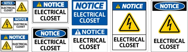 Знак Уведомления Знак Электрического Шкафа — стоковый вектор