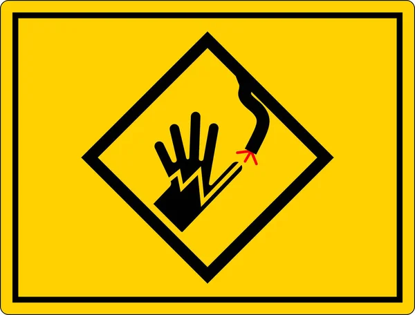 Hochspannungs Warnschild Elektrisches Symbol Handschock — Stockvektor