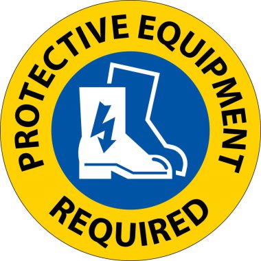 Floor Sign, Protective Equipment Required