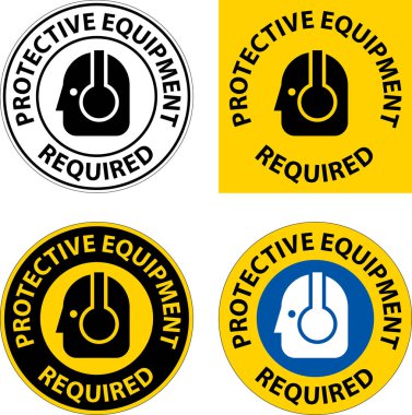 Floor Sign, Protective Equipment Required