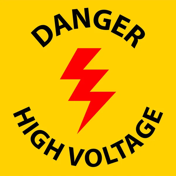 Floor Sign Danger High Voltage — Stock Vector