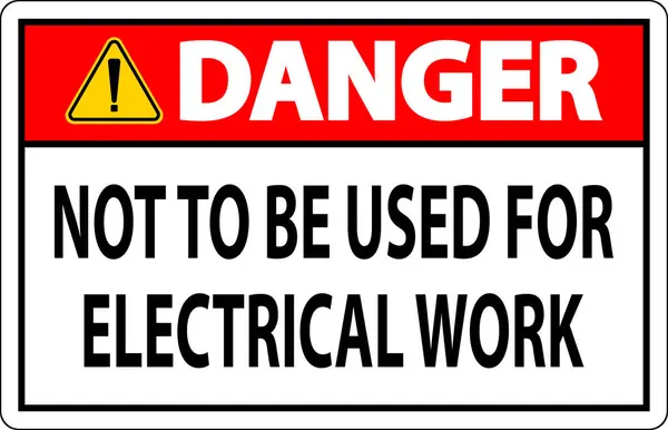 Znak Ostrzegawczy Nie Może Być Używany Prac Elektrycznych — Wektor stockowy