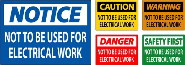 Señal Advertencia Para Ser Utilizado Para Trabajo Eléctrico — Vector de stock