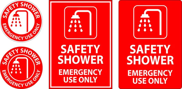 Bezpečnostní Sprchový Kout Bezpečnostní Sprcha Pouze Nouzové Použití — Stockový vektor