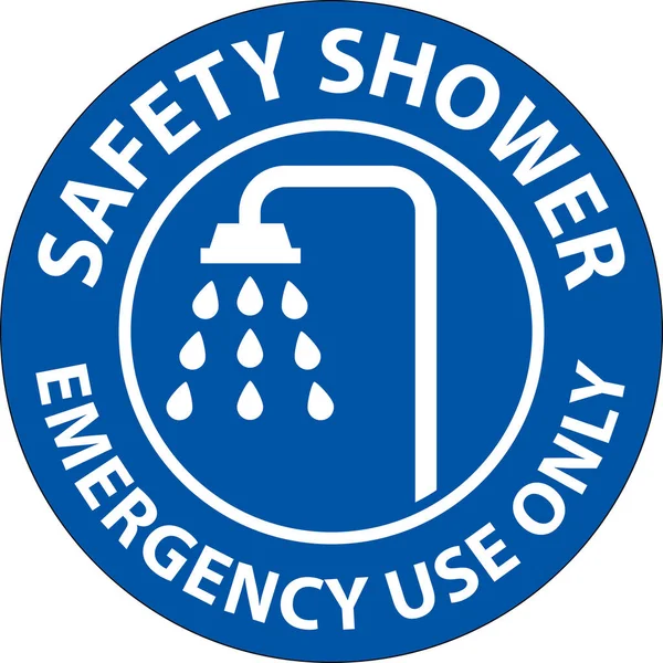 Güvenli Duş Şareti Güvenli Duş Sadece Acil Kullanım — Stok Vektör