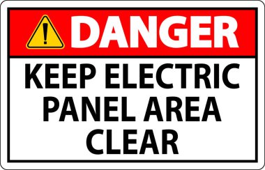 Tehlike İşareti Elektrik Paneli Alanını Temiz Tut