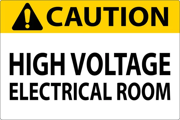 Warnzeichen Hochspannung Elektrischer Raum — Stockvektor