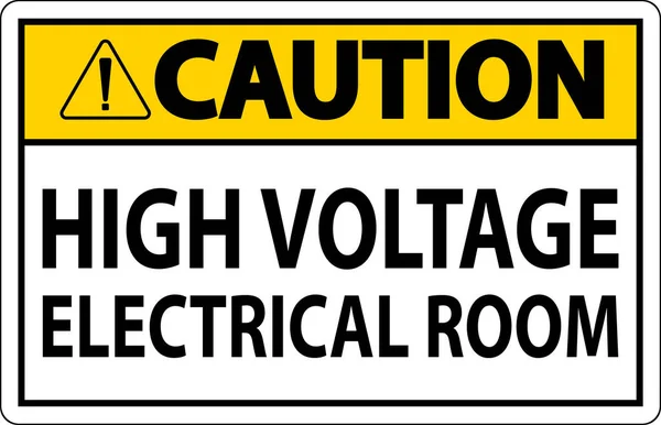 Warnzeichen Hochspannung Elektrischer Raum — Stockvektor