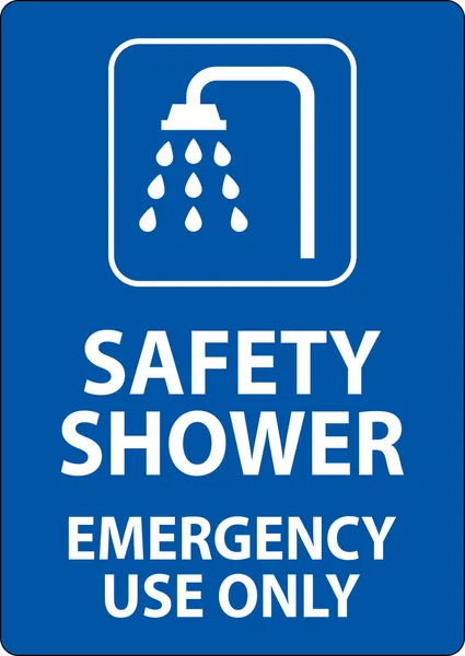 安全シャワーサイン セーフティーシャワー 緊急用のみ — ストックベクタ