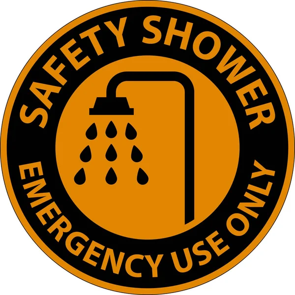 Güvenli Duş Şareti Güvenli Duş Sadece Acil Kullanım — Stok Vektör