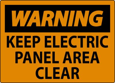 Uyarı İşareti Elektrik Paneli Alanını Temiz Tut