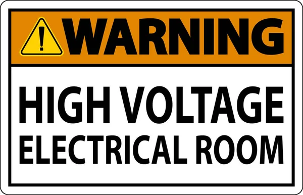 Warnschild Hochspannung Elektrischer Raum — Stockvektor