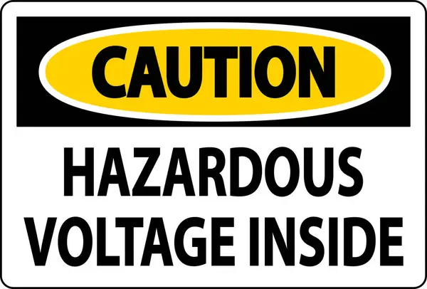Warnzeichen Gefährliche Spannung Inneren — Stockvektor