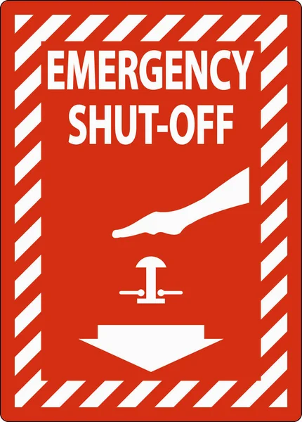Fire Emergency Sign Emergency Shut Switch — Stock Vector