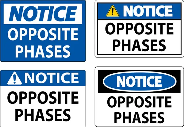 Notice Sign Phases — Stock Vector