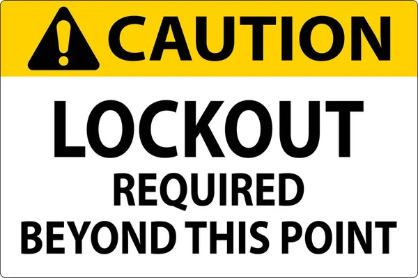 Caution Sign Lockout Required Point — Stock Vector