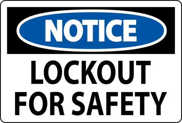 Señal Aviso Bloqueo Para Seguridad — Vector de stock