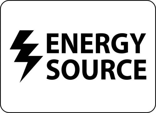 Étiquette Avertissement Source Énergie — Image vectorielle