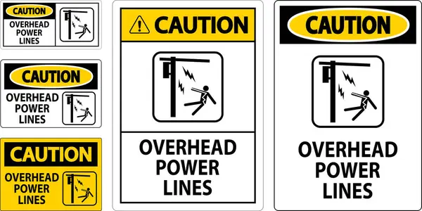Warnung Vor Freileitungen — Stockvektor