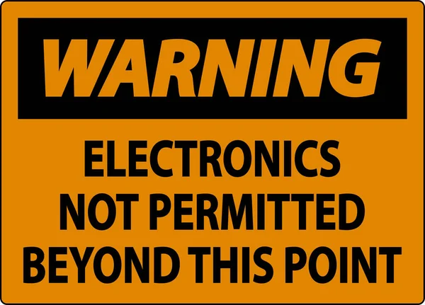 Warning Sign Electronics Permitted Point — Stock Vector