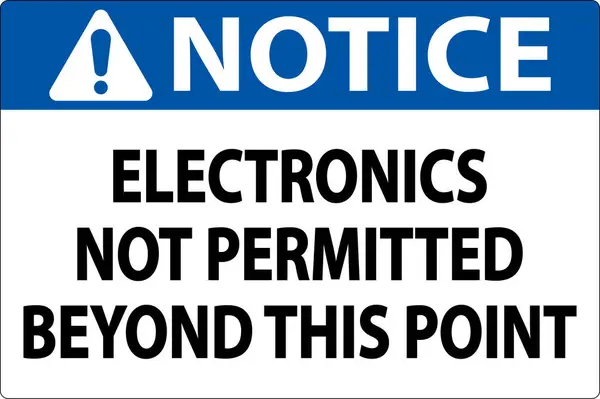 Panneau Affichage Électronique Non Autorisée Delà Point — Image vectorielle