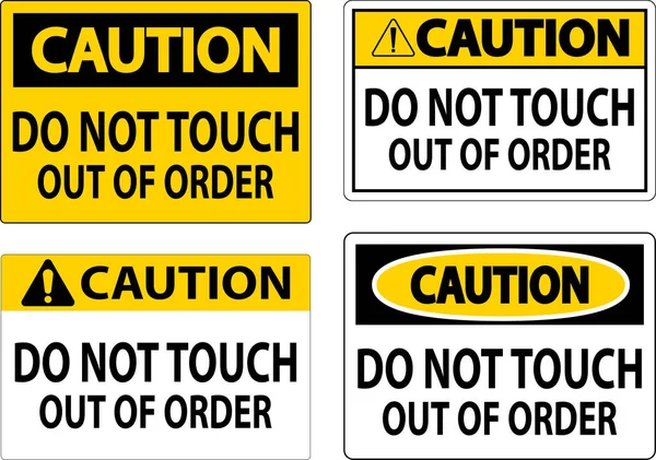 Προσοχή Sign Touch Εκτός Λειτουργίας — Διανυσματικό Αρχείο