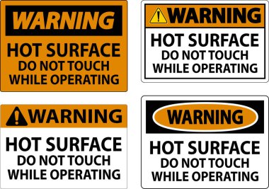 Sıcak Uyarı İşareti Yüzeyi - Çalışırken Dokunmayın