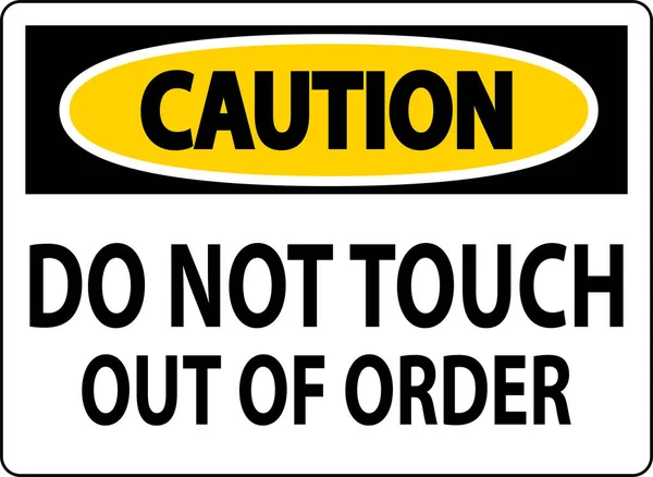 Προσοχή Sign Touch Εκτός Λειτουργίας — Διανυσματικό Αρχείο
