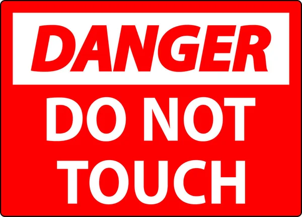 Étiquette Danger Touchez Pas — Image vectorielle