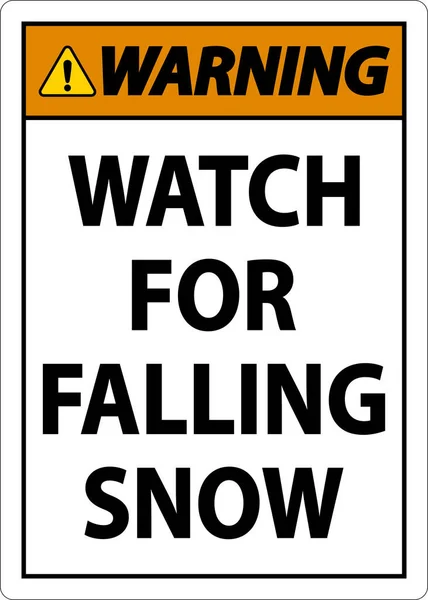 Предупреждающий Знак Часы Выпадения Снега — стоковый вектор