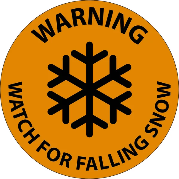 Предупреждающий Знак Часы Выпадения Снега — стоковый вектор