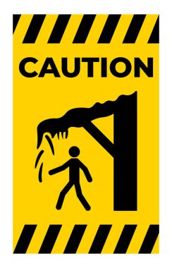 Buz Uyarı İşareti Düşen Buz ve Kar Sembolüne Dikkat Edin