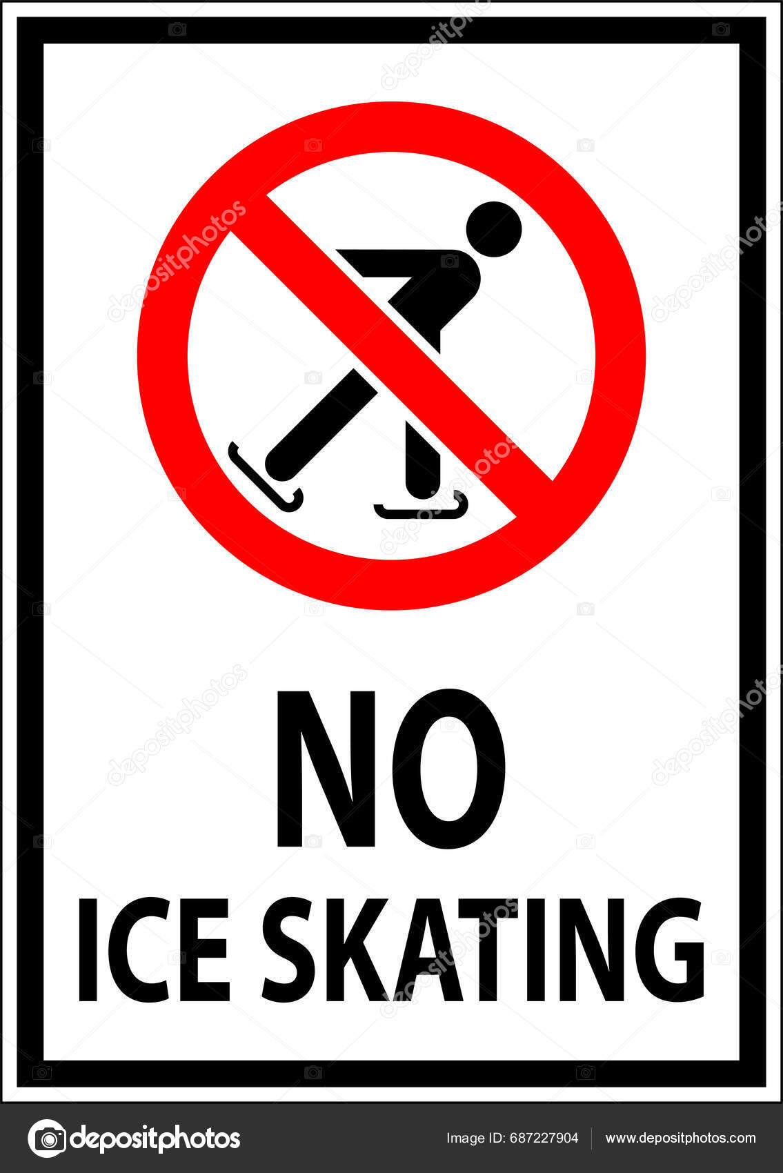 Ice Skating Sign Stock Vector by ©Seetwo 687227904